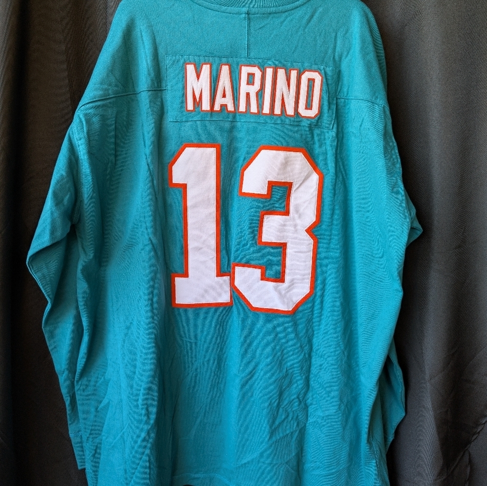 Mitchell & Ness Dan Marino #13 Miami Dolphins Throwback Jersey (3XLT) - Picture 6 of 8